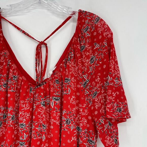 Siren Lily Short Sleeve V-Neck Peasant Top Size 2X - Picture 3 of 7